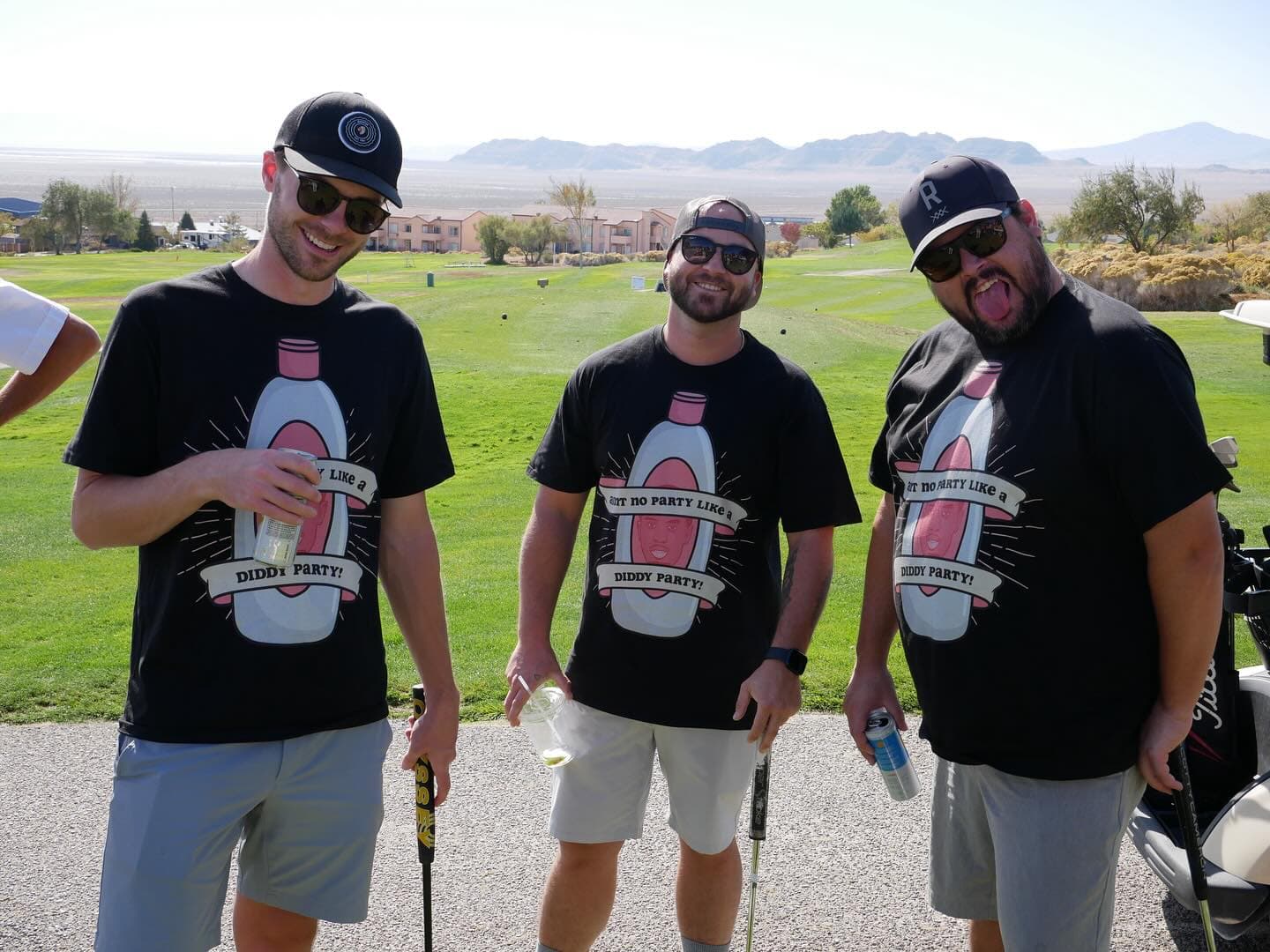 A team in matching shirts